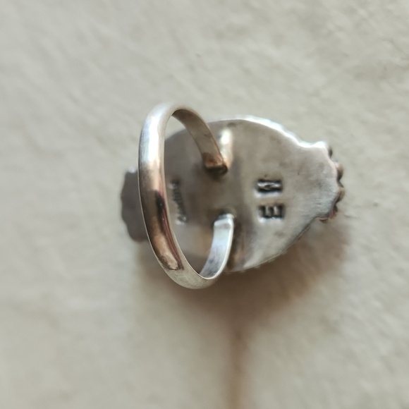 Beautiful Native American Navajo Handmade Sonoran Mountain Turquoise Ring 💙💍💚 - Picture 5 of 11